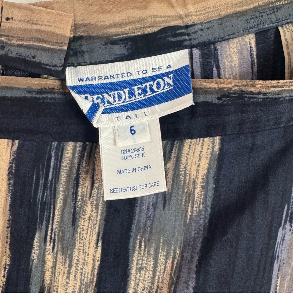100% Silk Pendleton Maxi Skirt Size 6 Long - Picture 4 of 8